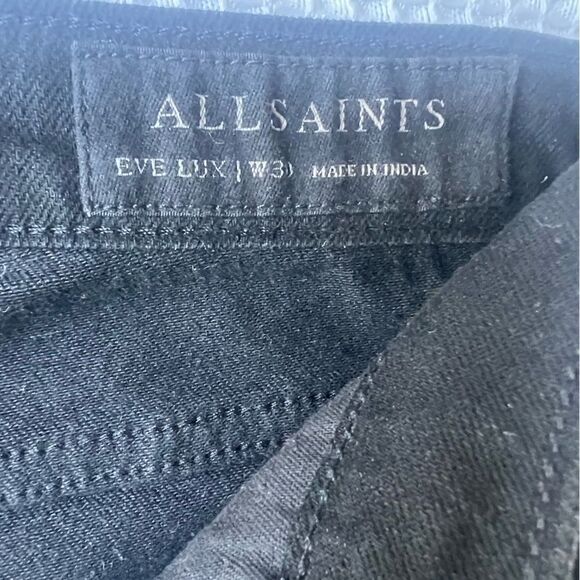 All Saints Eve Ankle  High Waist High Rise Black Skinny Jeans sz 30 - Picture 8 of 9